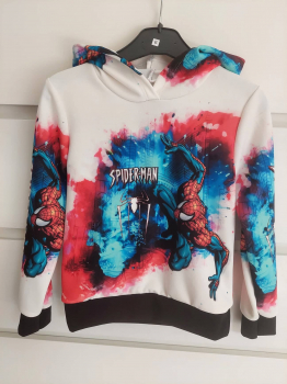 Spiderman Hoodie weiß/blau